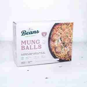 Almungdigas Mung Balls. Beans Super Foods. Albóndigas Veganas. Alimento congelado a base de porotos mung, arvejas y arroz integral. 8 unidades. 320 gramos. Producto Vegano. La Cocina de Gualberto. emarket Uruguay