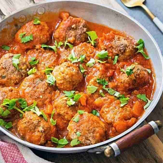 Albóndigas en Salsa de Tomate. Albóndigas vegetarianas de Beans Super Foods en La Cocina de Gualberto. Producto Vegano