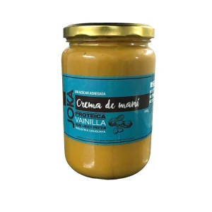 Crema de Maní Proteica. Crema de Maní 100% Natural con Proteína. Sin Azúcar agregada. Sin Aceites agregados. Sin conservantes ni aditivos químicos. Sin Gluten