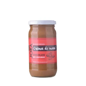 Crema de Maní con Chocolate. 100% Puro maní y Chocolate Amargo. Sin Aditivos químicos, sin Azúcares agregados, Sin Aceites Agregados. Sin Gluten