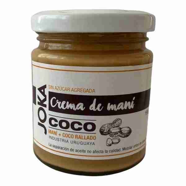 Crema de Maní con Coco. Crema de maní 100% natural con Coco. Sin Azúcar agregada. Sin Aceites agregados. Sin conservantes ni aditivos químicos. Sin Gluten