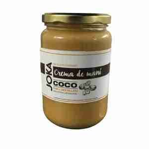 Crema de Maní con Coco. Crema de maní 100% natural con Coco. Sin Azúcar agregada. Sin Aceites agregados. Sin conservantes ni aditivos químicos. Sin Gluten